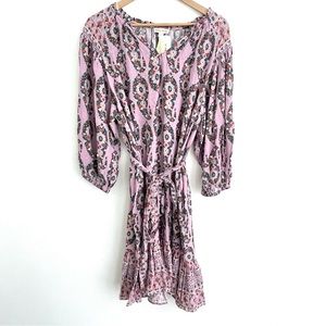 Knox rose pink paisley dress. Measurements in photos.